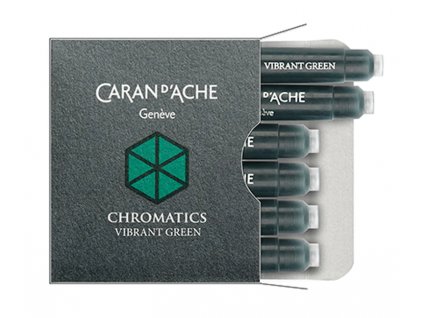 Inkoustové bombičky Caran d'Ache Chromatics Vibrant Green 6 ks