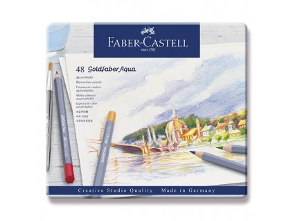 Akvarelové pastelky Faber Castell Goldfaber Aqua, 48 ks A