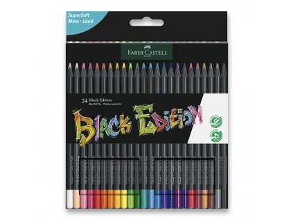 Pastelky Faber Castell trojhranné, Black Edition, 24 ks A