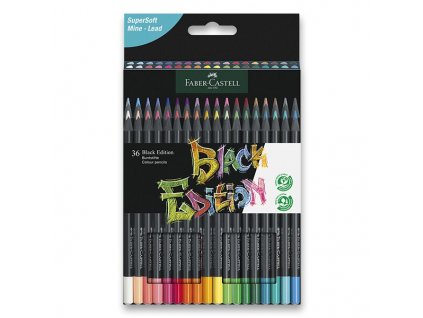 Pastelky Faber Castell trojhranné, Black Edition, 36 ks A