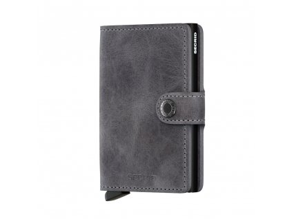 peněženka Secrid Miniwallet Vintage Grey Black Front