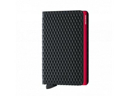 Peněženka Secrid Slimwallet Cubic Black Red Front