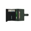 peněženka Secrid Miniwallet Matte Green Black Open