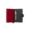 Peněženka Secrid Miniwallet Cubic Black Red Semi Open