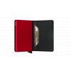 Peněženka Secrid Slimwallet Cubic Black Red Semi Open