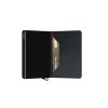 Secrid Premium Slimwallet Emboss Lines Black Semi Open