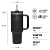 STANLEY Quencher H2.O FlowState™ Tumbler 1.18 litru Black Tonal