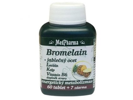 MedPharma Bromelain 300 mg + jabl. ocet + lecitin + kelp + B6