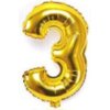 Nafukovací balónky 40cm ve tvaru čísel (Barva Zlatá, Číslo 0)