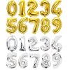 Nafukovací balónky 81cm ve tvaru čísel (Barva Zlatá, Číslo 0)