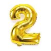 Nafukovací balónky 81cm ve tvaru čísel (Barva Zlatá, Číslo 0)