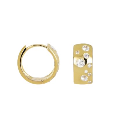 Kruhové stříbrné náušnice se zirkony