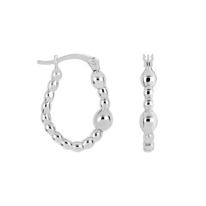 [16993EPL] Sterling silver beads earring (Sterling silver)