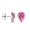 Stříbrné náušnice s růžovými kameny