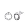 Stříbrné náušnice hadí kruh SERPENT SILVER