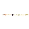 [19069B16E3RMXDO] Sterling silver with mixed semiprecious stones and 4 mm bead chain bracelet
