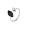 [17479RTA00RONPL] Sterling silver semiprecios stone open ring (Black)