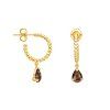 [125100002RAH] Silver 925 earring (Marrón, Gold plated)