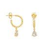[125100002RLB] Silver 925 earring (Labradorite, Gold plated)