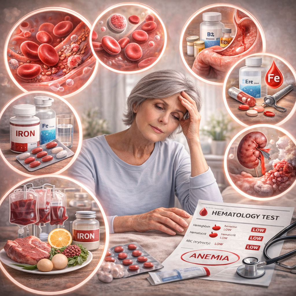 Nedostatek červených krvinek ve stáří: proč vzniká a jak ho poznat