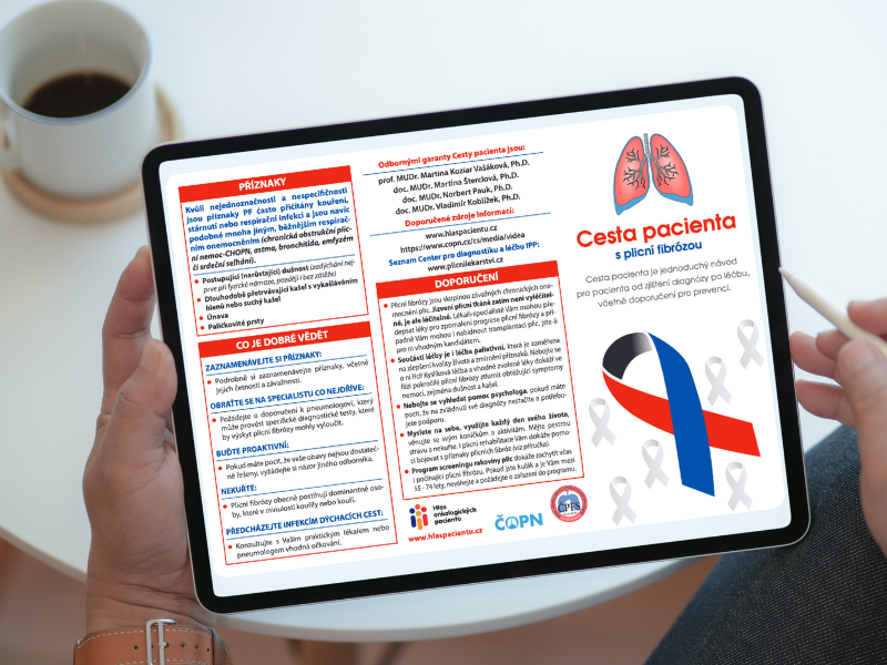 Hlas onkologických pacientů představuje Cestu pacienta s plicní fibrózou  Nemoc lze včas odhalit také v rámci onkologického screeningu
