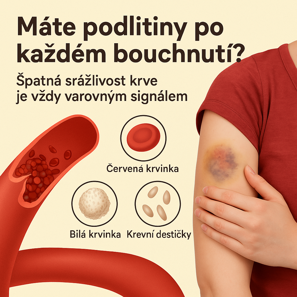 Máte podlitiny po každém bouchnutí? Špatná srážlivost krve je vždy varovným signálem