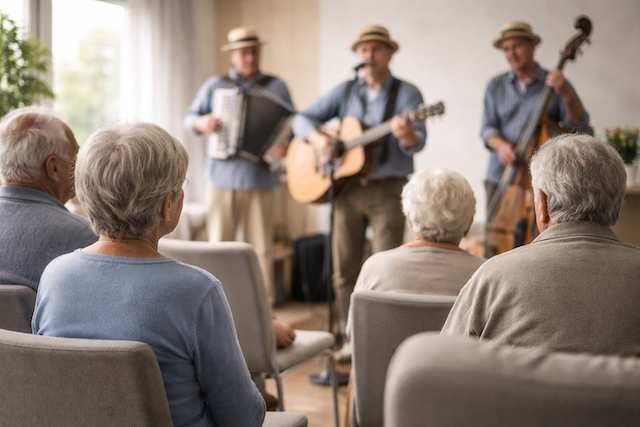 🎶 Hudba, která vrací vzpomínky: Šlapeto rozzářilo den seniorům v Terezíně