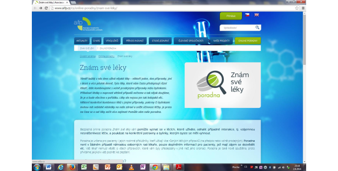 Užitečná online poradna „Znám své léky“ vám pomůže lépe poznat léky, které užíváte