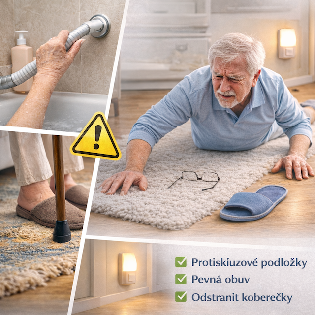 Pády seniorů: proč vznikají a jak jim doma předcházet