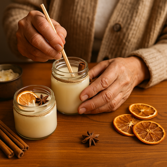 Domácí svíčky s vůní podzimu: teplo, vůně a pocit pohody z vlastních rukou