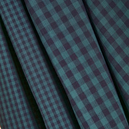 Gingham Night Forest Fabric 19503