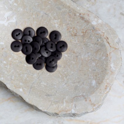 Viny Buttons Night Deep Charcoal x 50 25598