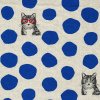cat blue (canvas)