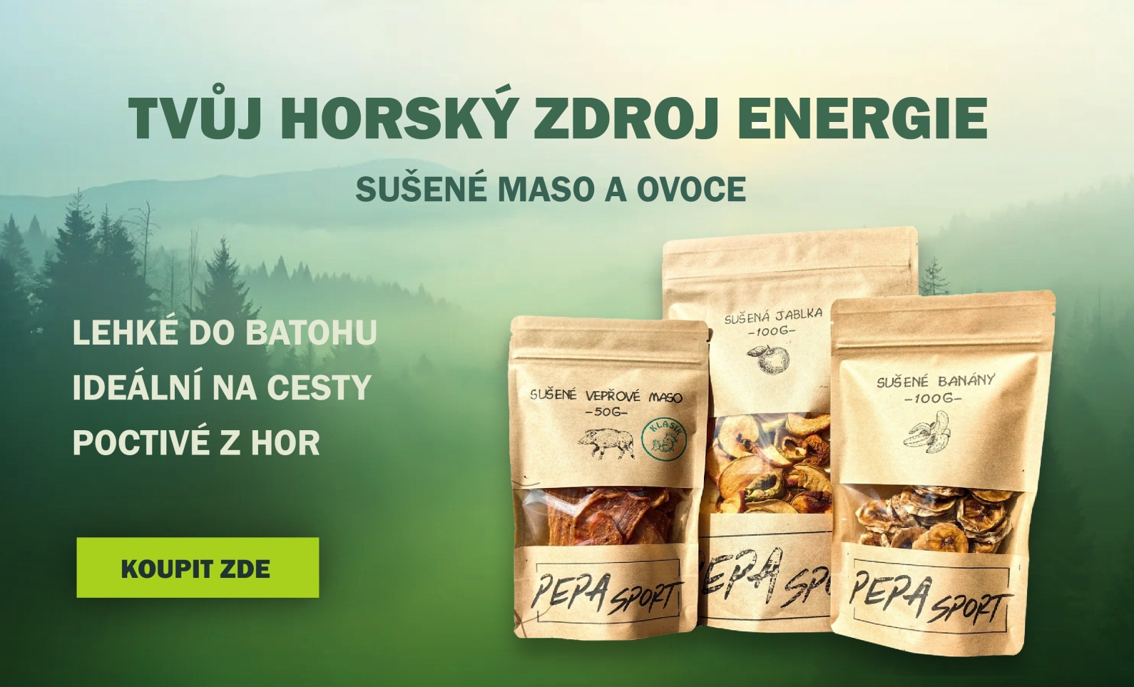 Sušené maso, houby, ovoce a zelenina z Pece pod Sněžkou