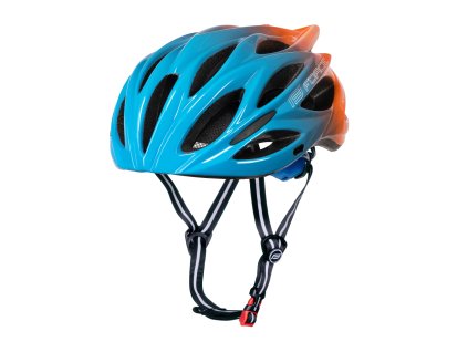 přilba FORCE BULL HUE, modro-oranžová (velikost S-M)