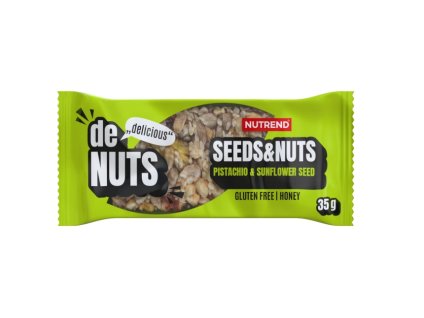 tyčinka Nutrend DeNuts Seeds&Nuts pistácie+slunečnice 35g