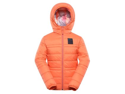 bunda dětská ALPINE PRO DOUWO HI-THERM oboustranná oranžová (Varianta 104-110)