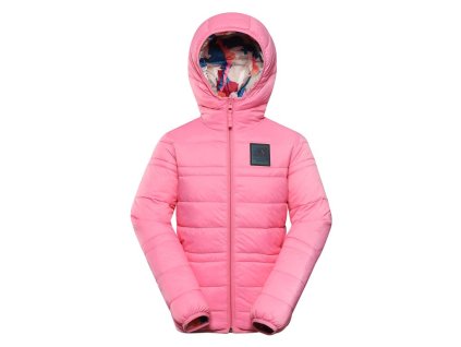 bunda dětská ALPINE PRO DOUWO HI-THERM oboustranná růžová (Varianta 140-146)