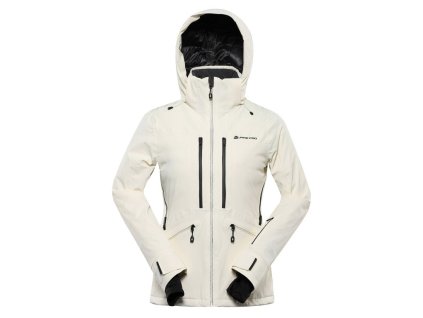 bunda dámská ALPINE PRO REASA s membránou PTX béžová (Varianta XL)
