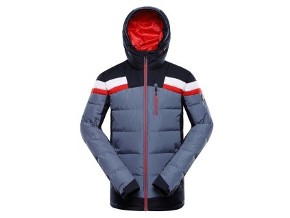 bunda pánská ALPINE PRO FERER péřová s membránou PTX šedá (Varianta 5XL)
