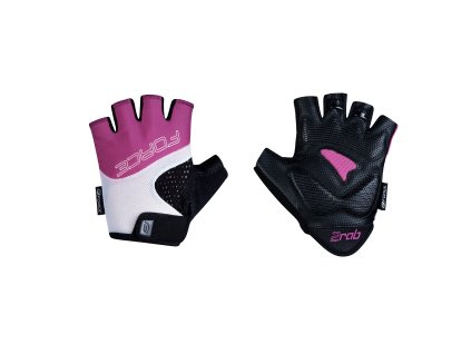 rukavice FORCE RAB 2 KID, černo-růžovo-bílé (velikost M)
