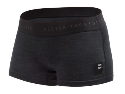 kalhotky dámské SENSOR MERINO CORDURA s nohavičkou černé (Varianta L)