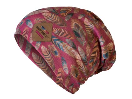 čepice SENSOR MERINO IMPRESS LOGO lilla/feather (Varianta L)