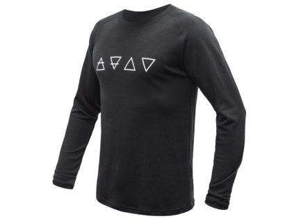 triko dlouhé pánské SENSOR MERINO BLEND ELEMENTS černé (Varianta L)