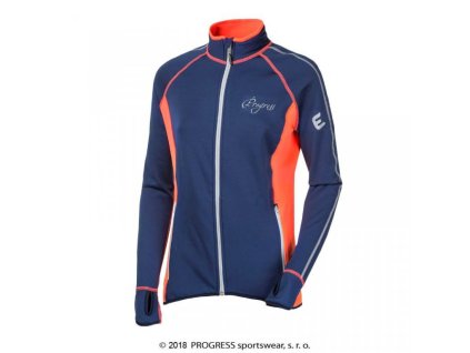 mikina dámská Progress TISPA II modro/lososová (Varianta L)