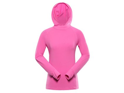 mikina dámská ALPINE PRO IZARA funkční s reflexními prvky růžová (Varianta L)