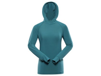 mikina dámská ALPINE PRO IZARA funkční s reflexními prvky zelená (Varianta L)