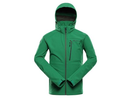 bunda pánská ALPINE PRO HOOR softshellová s DWR zelená (Varianta XXL)