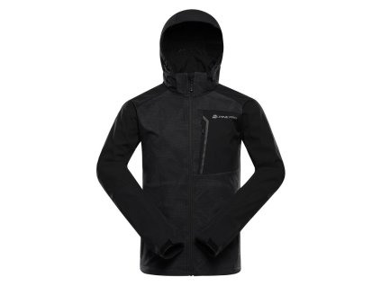 bunda pánská ALPINE PRO HOOR softshellová s DWR černá (Varianta XXXXL)
