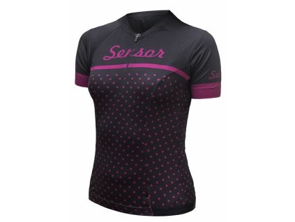 dres krátký dámský SENSOR CYKLO TOUR black dots (Varianta M)